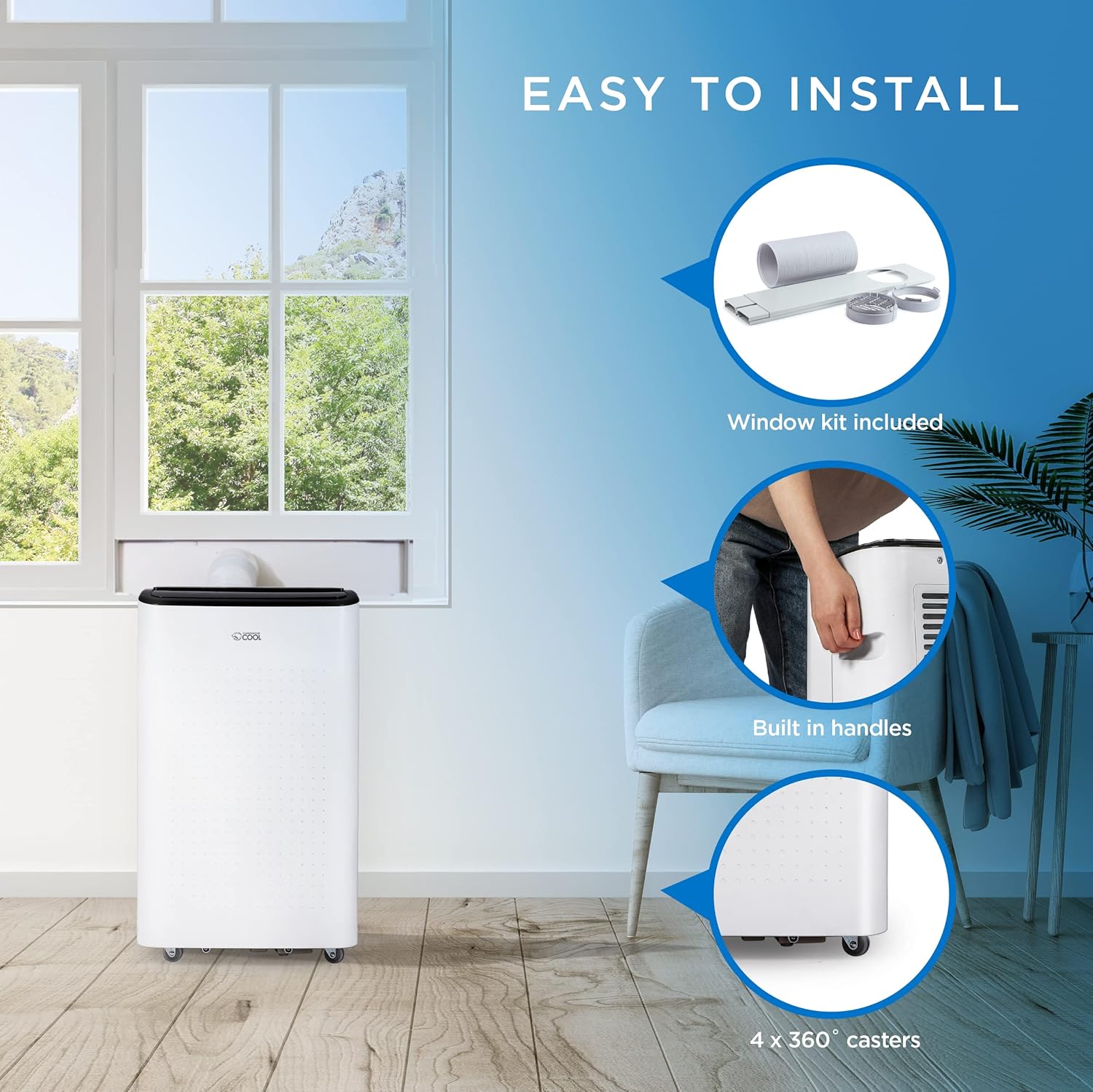 COMMERCIAL COOL Portable Air Conditioner, Dehumidifier & Fan
