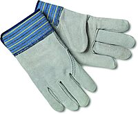 MCR SAFETY Select Shoulder Full Leather Back Men's Work Gloves with 2-1/2-Inch Safety Cuff