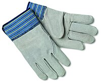 MCR SAFETY Select Shoulder Full Leather Back Men's Work Gloves with 2-1/2-Inch Safety Cuff