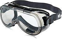 MCR Safety 2410F Verdict Polyvinyl Chloride Strap Foam Lining Safety Goggle with Smoke Frame and Clear Anti-Fog Lens