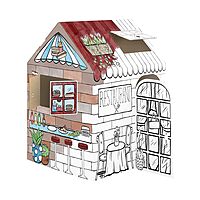 Bankers Box At Play Color-in Playhouse, Life-Size Corrugated Playhouse