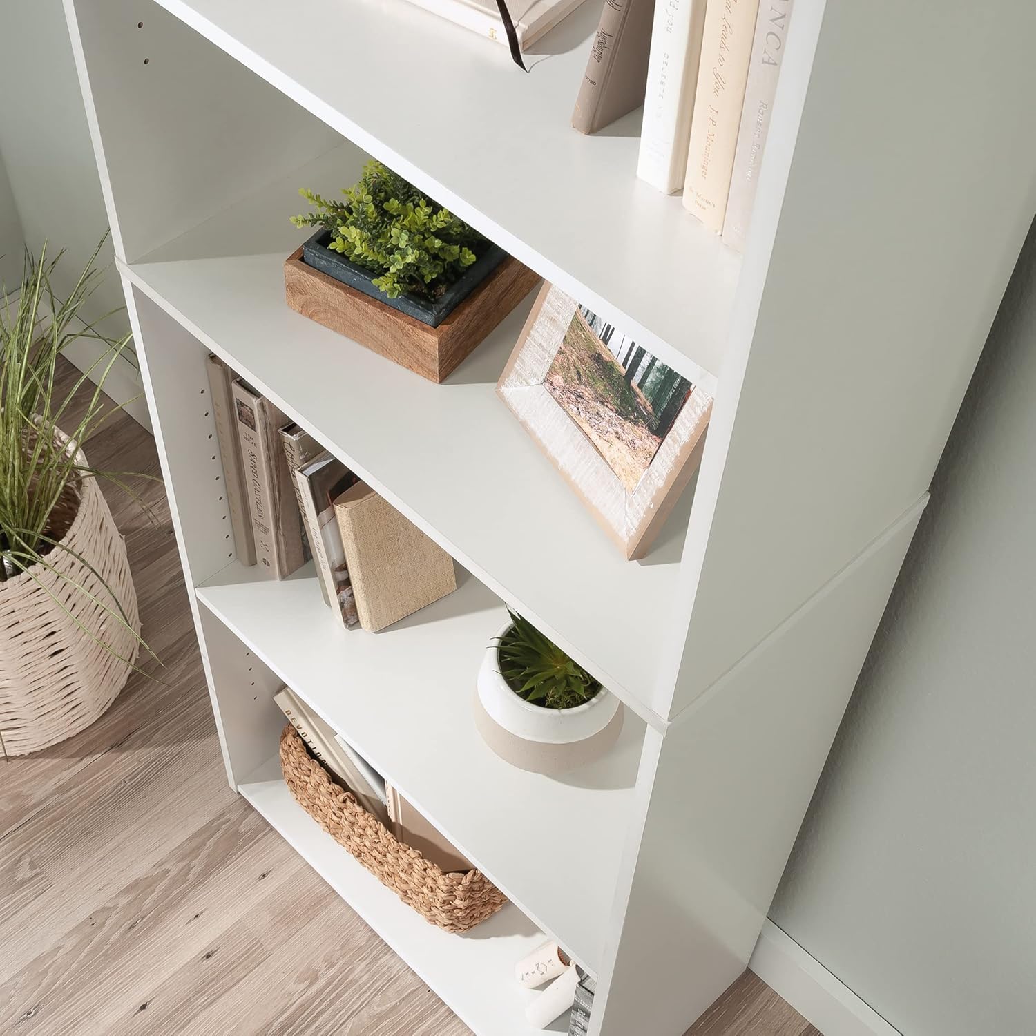 Sauder Beginnings 5-Shelf Bookcase with Adjustable Shelves