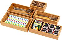 MIND READER Drawer Organizer Set, Multi-Piece Storage Trays for Kitchen, Bathroom, Office & More