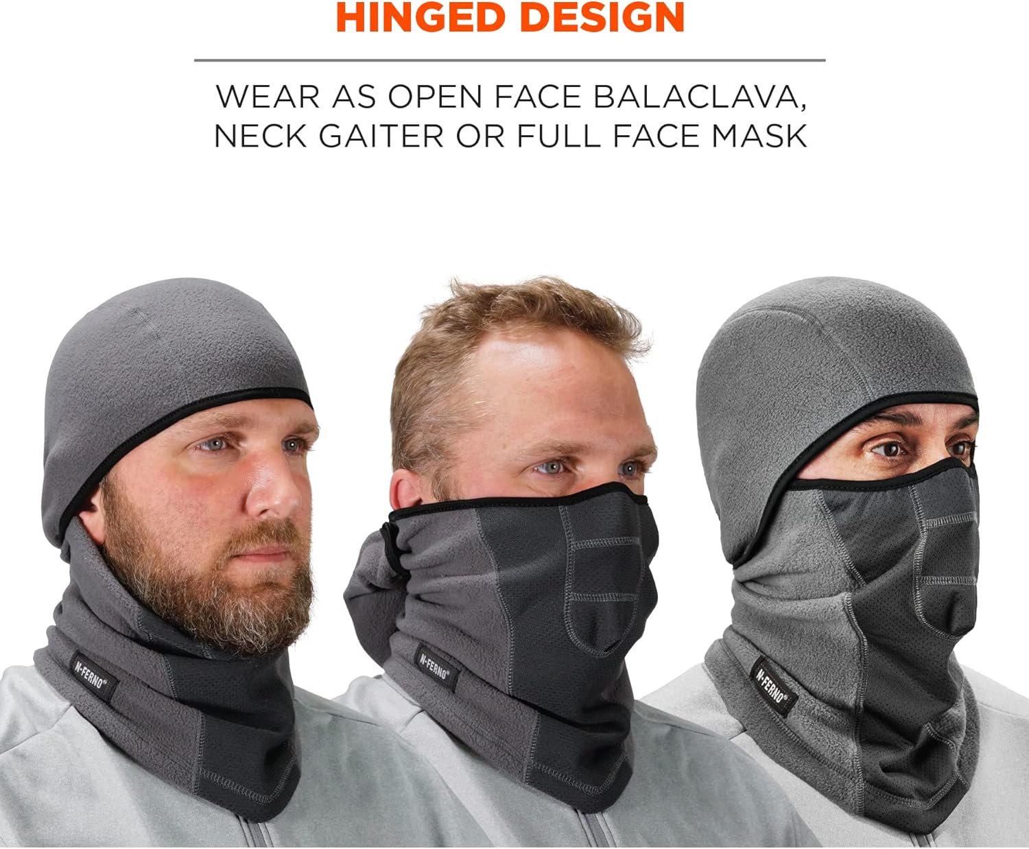 Ergodyne N-Ferno 6823 Wind-Proof Hinged Balaclava Face Mask