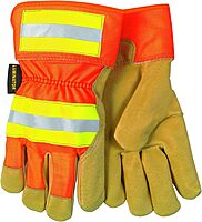 MCR SAFETY Luminator Grain Pigskin Leather Fleece-Lined Palm Gloves with 2-1/2-Inch Safety Cuff