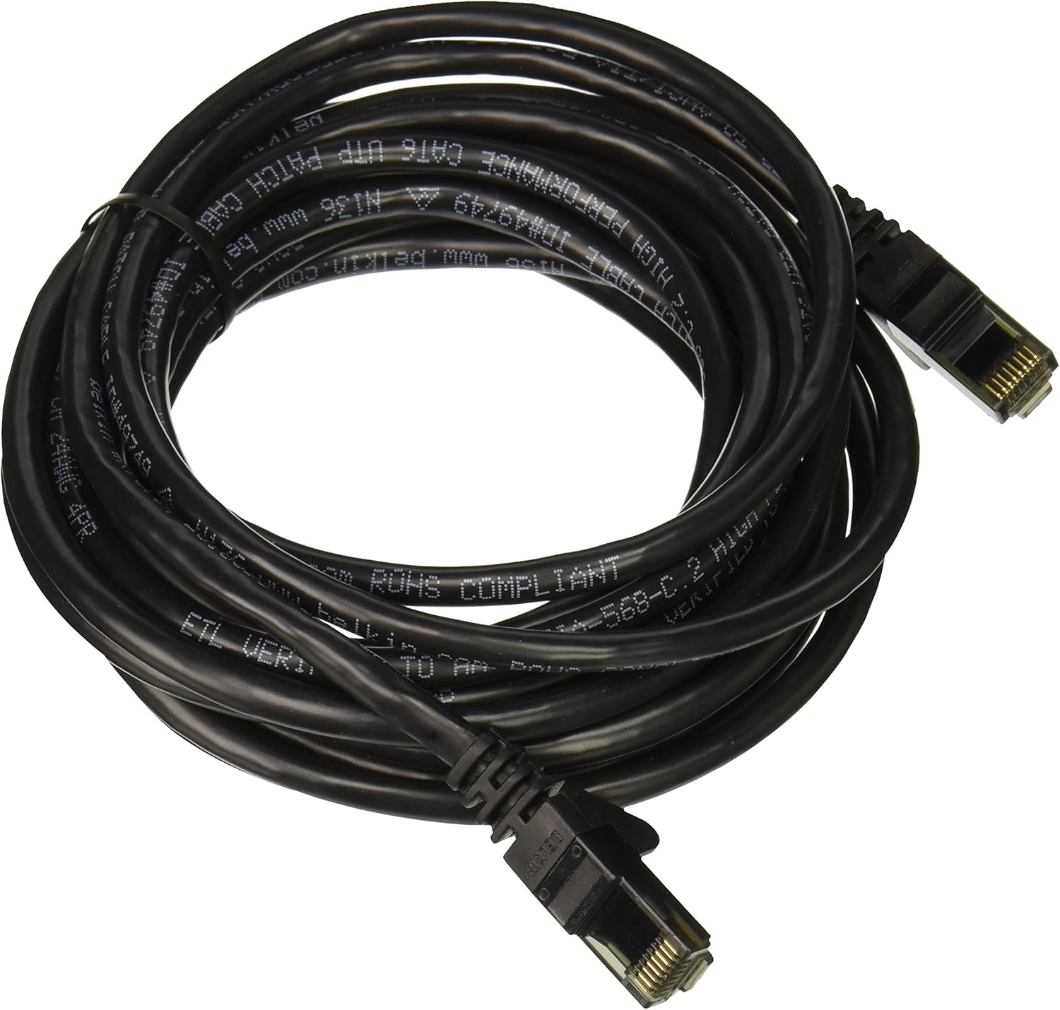 Belkin Cat. 6 Patch Cable - RJ-45 Male - RJ-45 Male - 14ft - Black