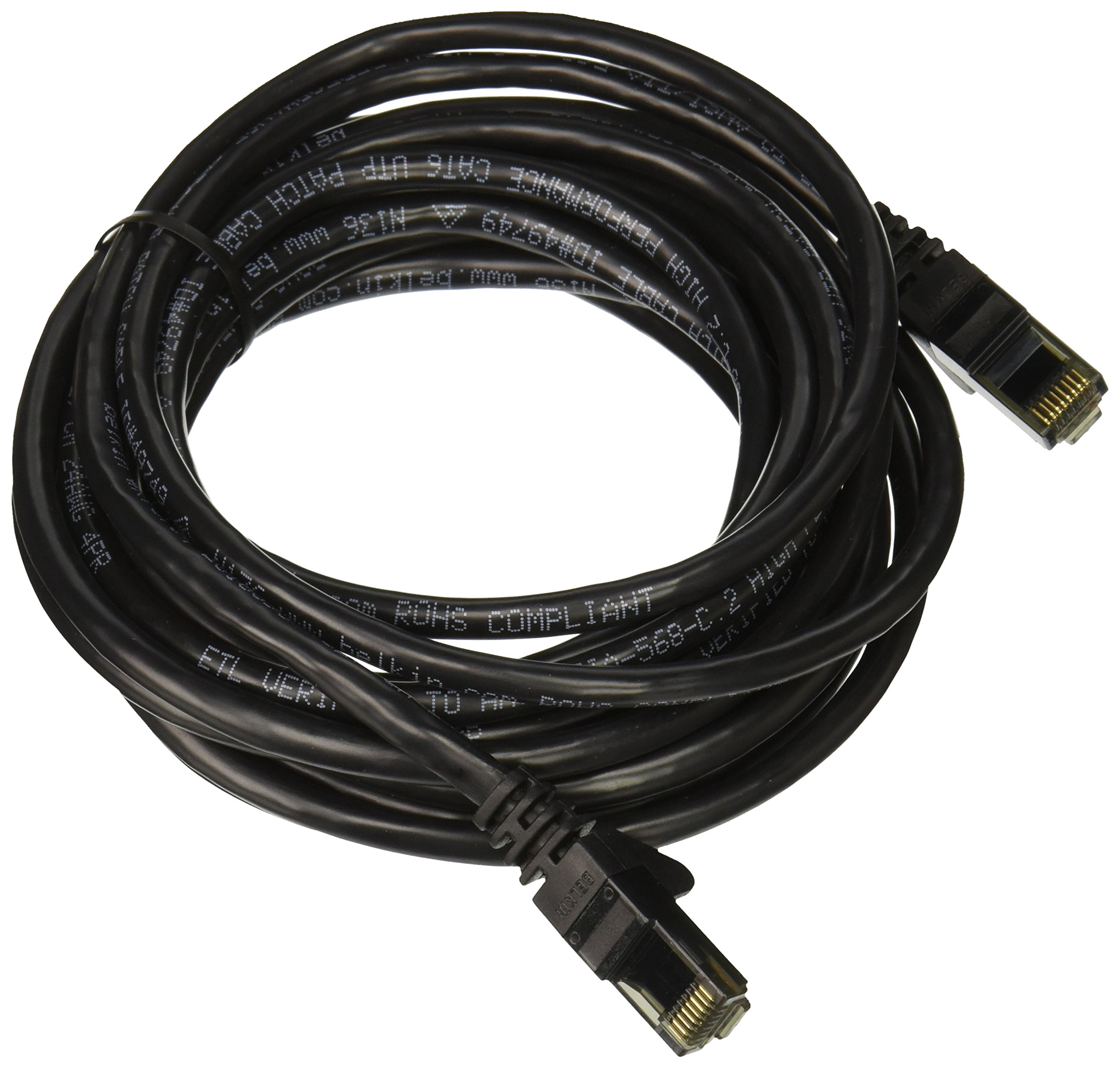 Belkin Cat. 6 Patch Cable - RJ-45 Male - RJ-45 Male - 14ft - Black