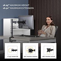 Fellowes Reflex Series Adjustable Monitor Arm with VESA Mount