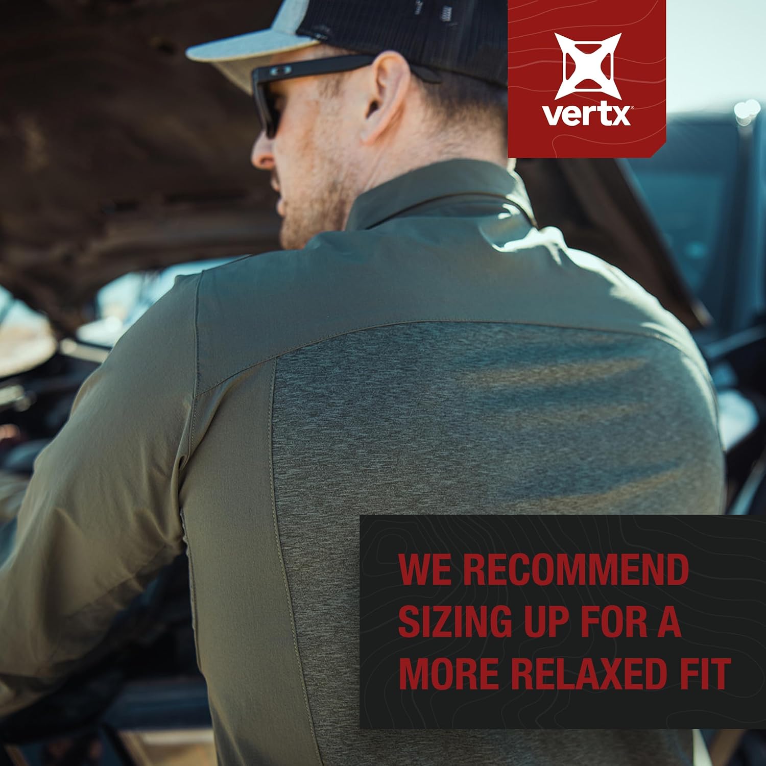 VERTX Expedition Men's Long Sleeve Tactical Shirt, CCW Compatible