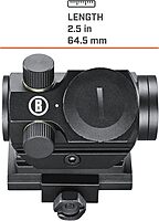 Bushnell Optics TRS-25 Hirise 1x25mm Red Dot Riflescope with Riser Block, Matte Black