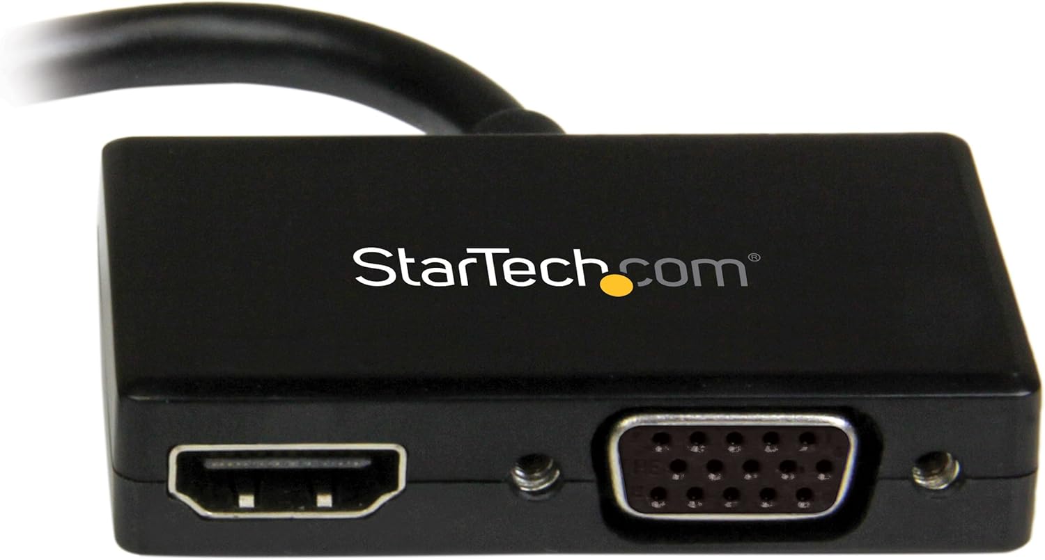 StarTech.com Mini DisplayPort to HDMI or VGA 2-in-1 Travel Adapter