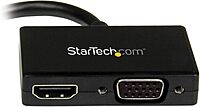 StarTech.com Mini DisplayPort to HDMI or VGA 2-in-1 Travel Adapter