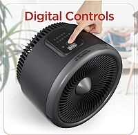 BLACK+DECKER Space Heater 1500W, Flameless Portable Heater with Overheat Protection 1 Piece Turbo Heat/Fan
