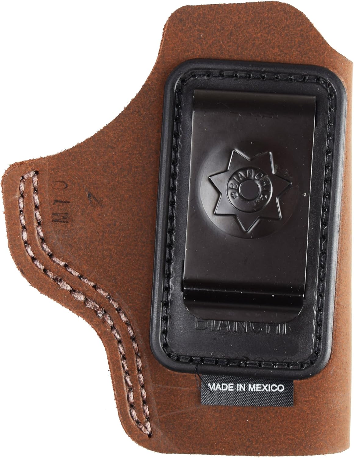 Bianchi, 6 Waistband Holster, Natural Suede, Glock 43, S&W Shield, Ruger LC9, Sprgfld XDS, Right Hand