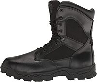ROCKY Men's Alpha Force Zipper Waterproof Public Service Boots - Black