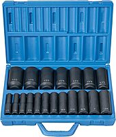 GREY PNEUMATIC 1/2" Drive Fractional Master Socket Set