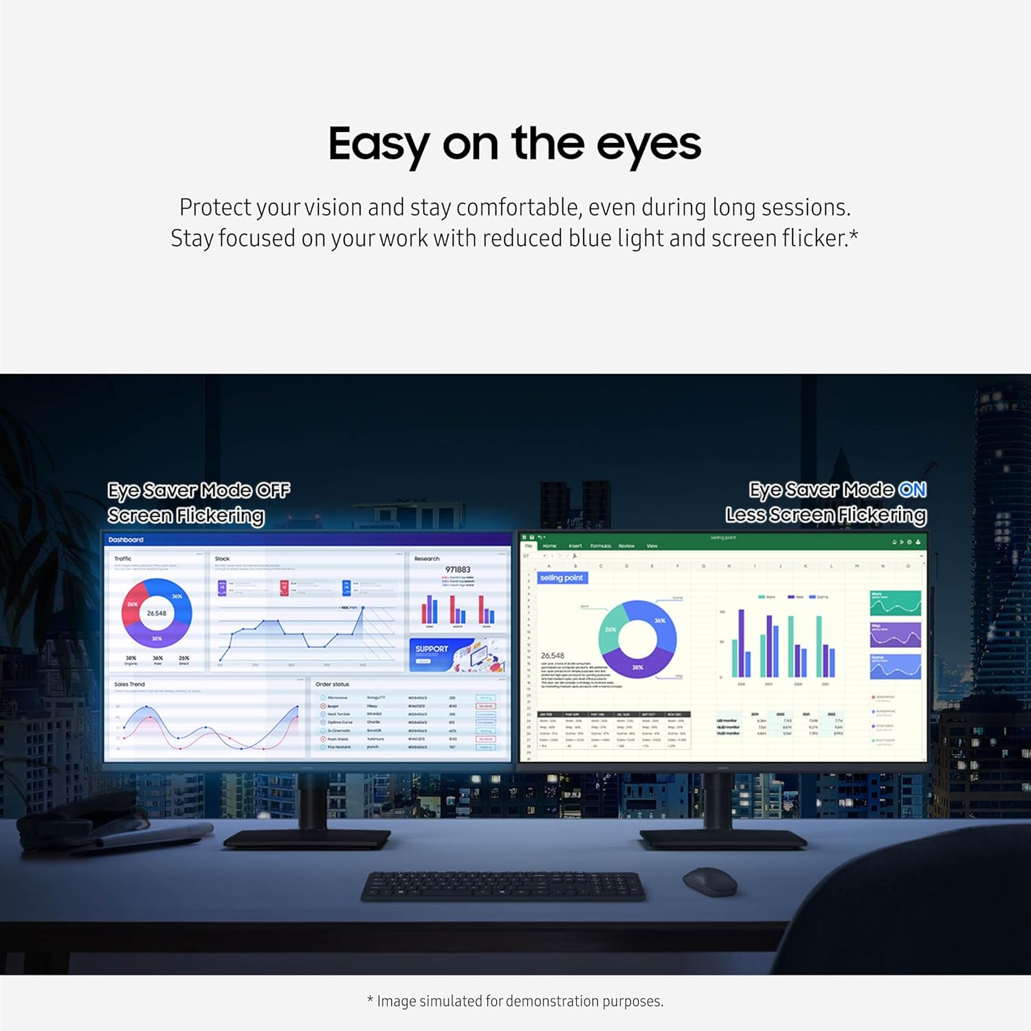 Samsung S40GD Borderless Business Monitor with IPS Panel, 100Hz Refresh Rate, Eye Saver Mode, Game Picture Mode