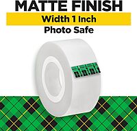 Scotch Tape Refill, 1in x 1296in, Matte Clear, Pack of 1 roll