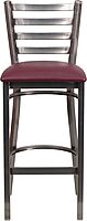 Flash Furniture HERCULES Series Clear Coated Ladder Back Metal Restaurant Barstool