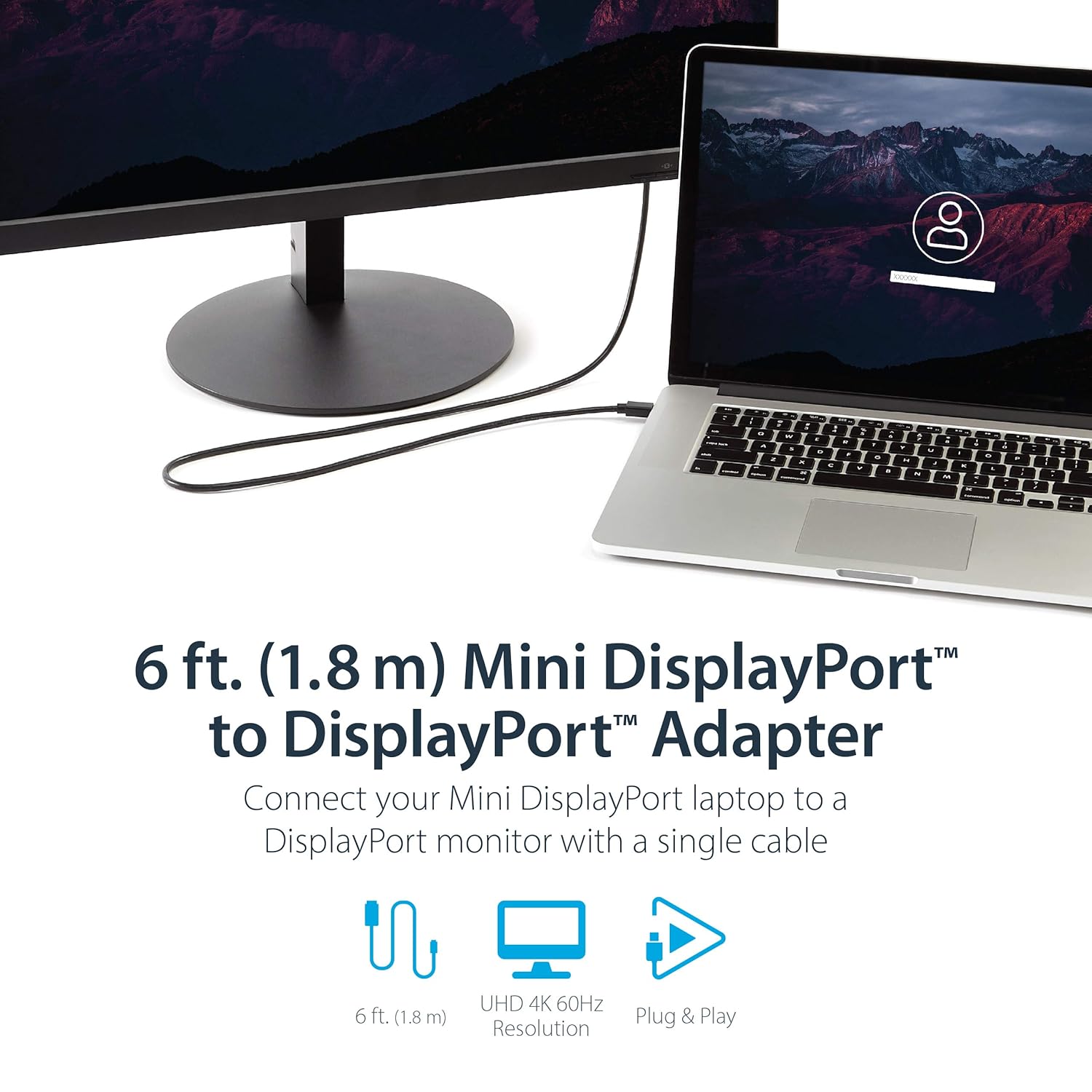 StarTech.com Mini DisplayPort to DisplayPort 1.2 Cable