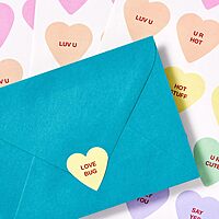 Avery Matte White Heart Labels, Sure Feed Technology, 1.5" x 1.5"