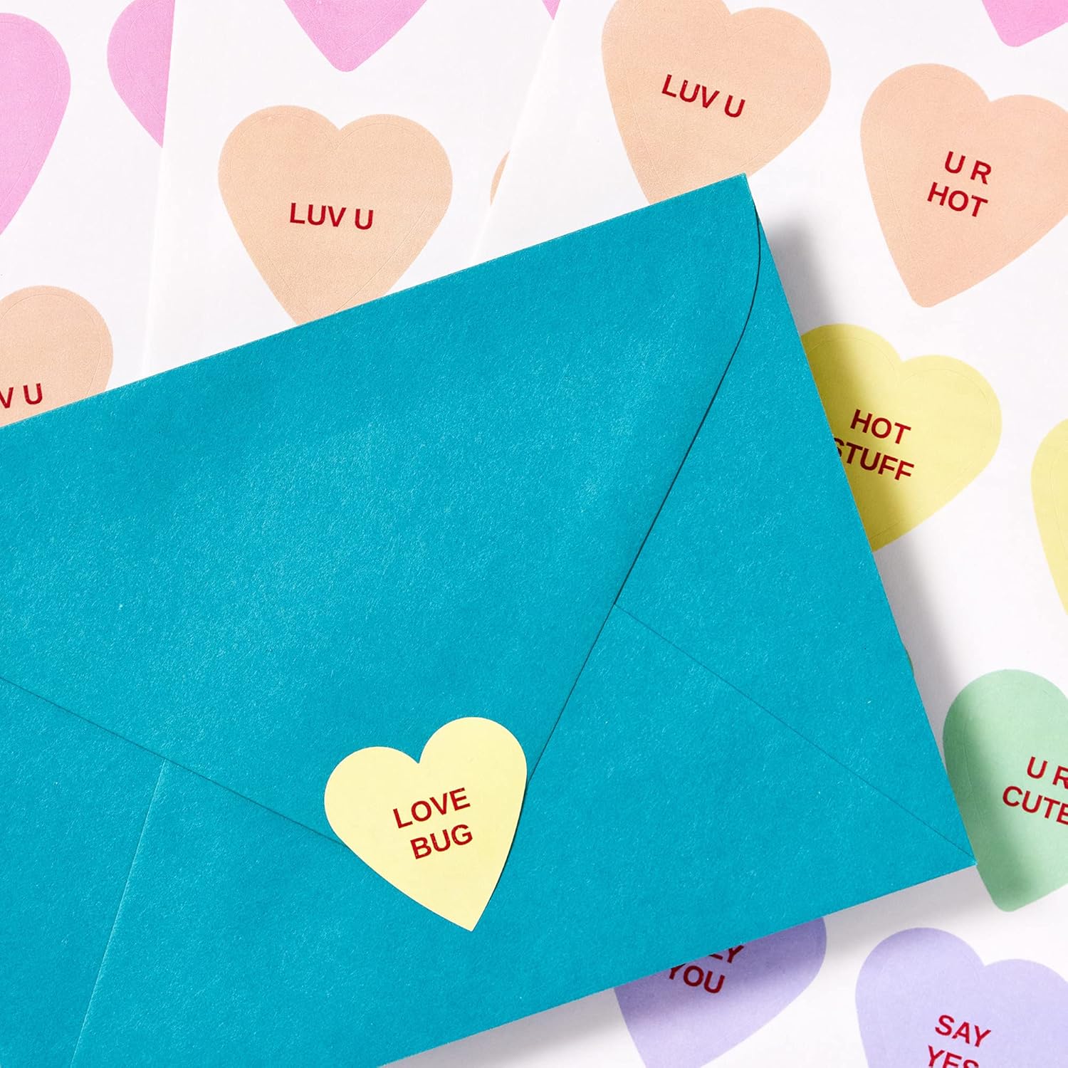 Avery Matte White Heart Labels, Sure Feed Technology, 1.5" x 1.5"