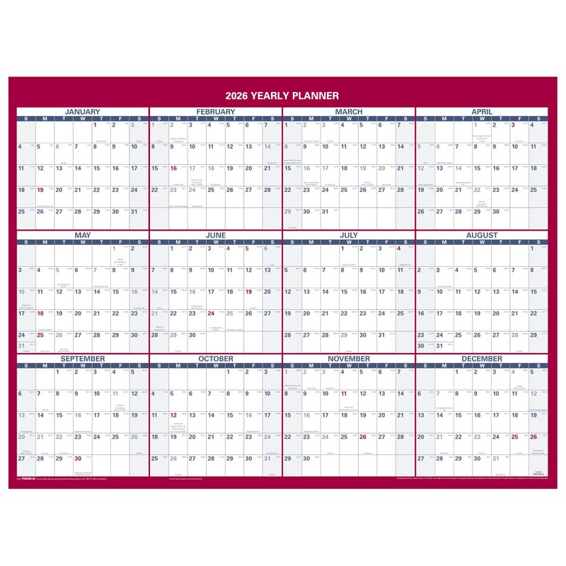AT-A-GLANCE Reversible Erasable Wall Calendar, Vertical/Horizontal