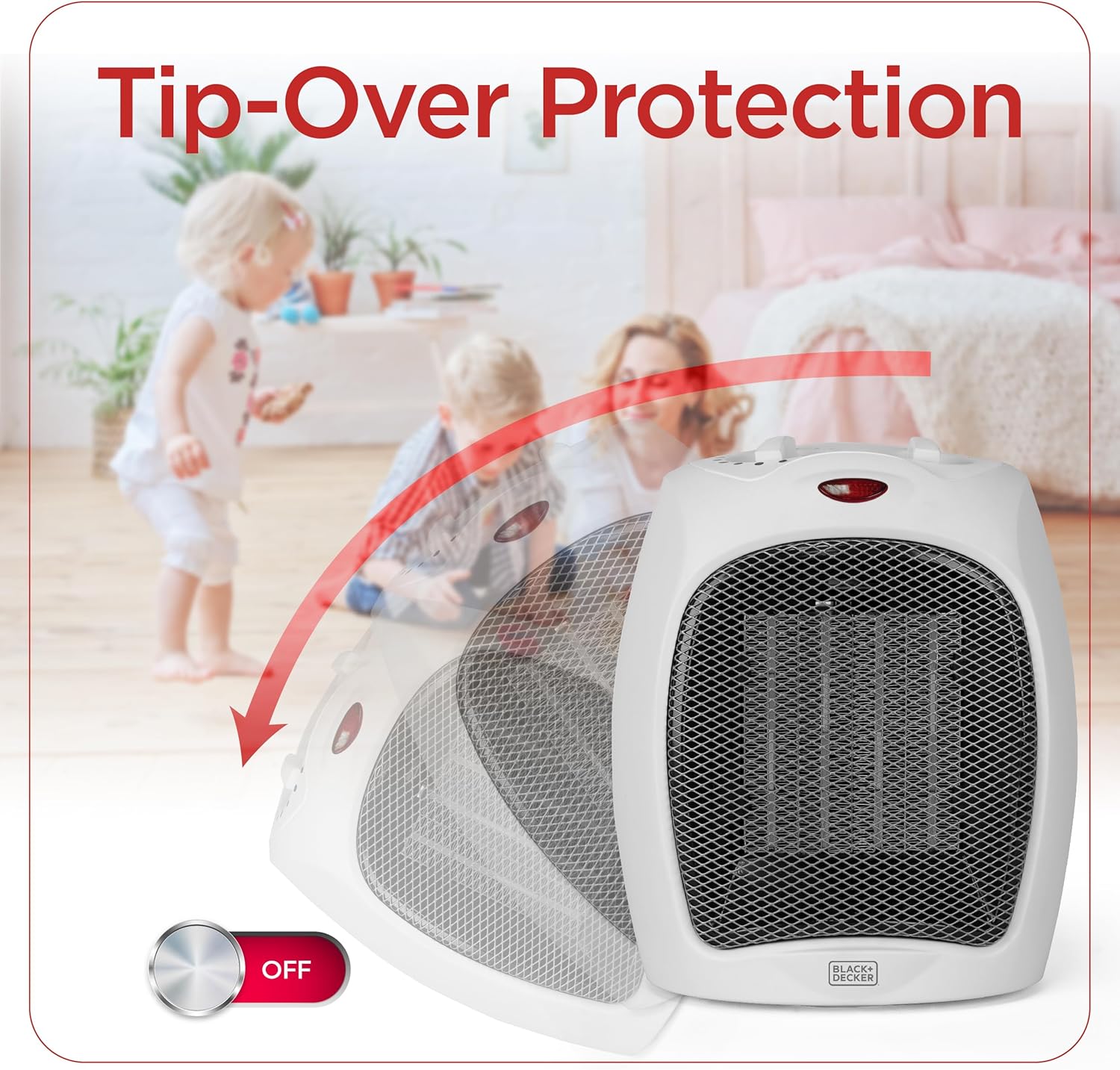 BLACK+DECKER 1500W Portable Ceramic Desktop Space Heater