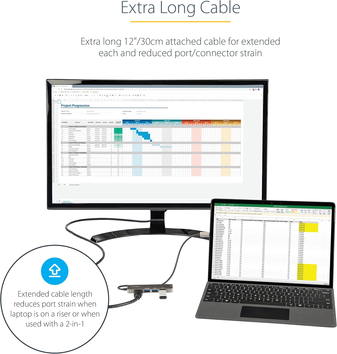 StarTech.com USB C Multiport Adapter - USB-C to HDMI 2.0b 4K 60Hz (HDR10), 100W Power Delivery Pass-Through
