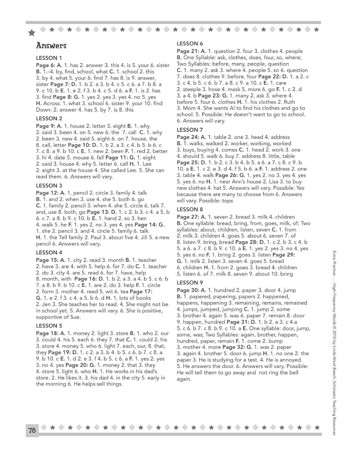 Extra Practice for Struggling Readers: High-Frequency Words: Motivating Practice Packets That Help Intermediate Students