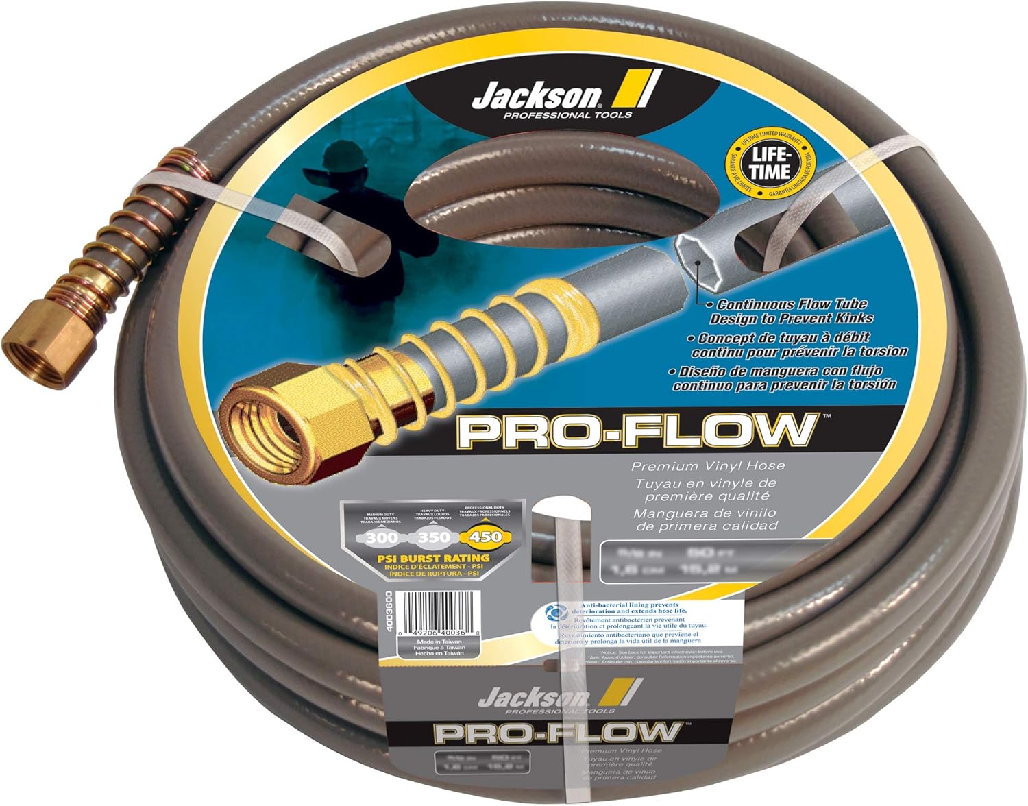 Jackson Pro-Flow Heavy Duty PVC Professional Hose, 5/8 in