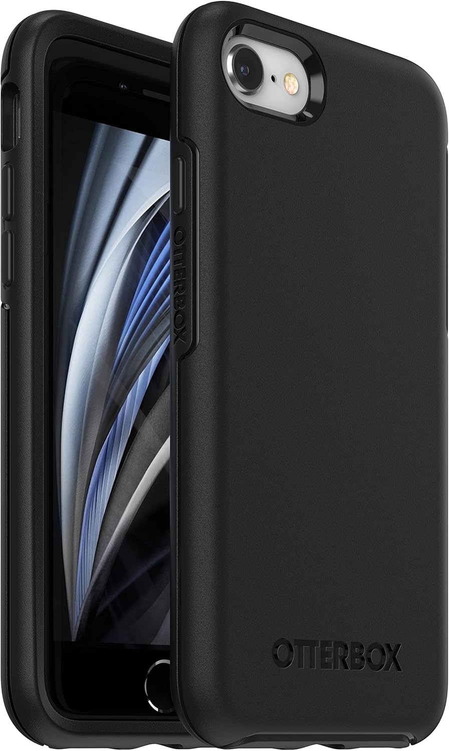 OtterBox iPhone SE 3rd/2nd Gen, iPhone 8/7 (Non-retail/Ships in Polybag) Symmetry Series Case - BLACK, ultra-sleek