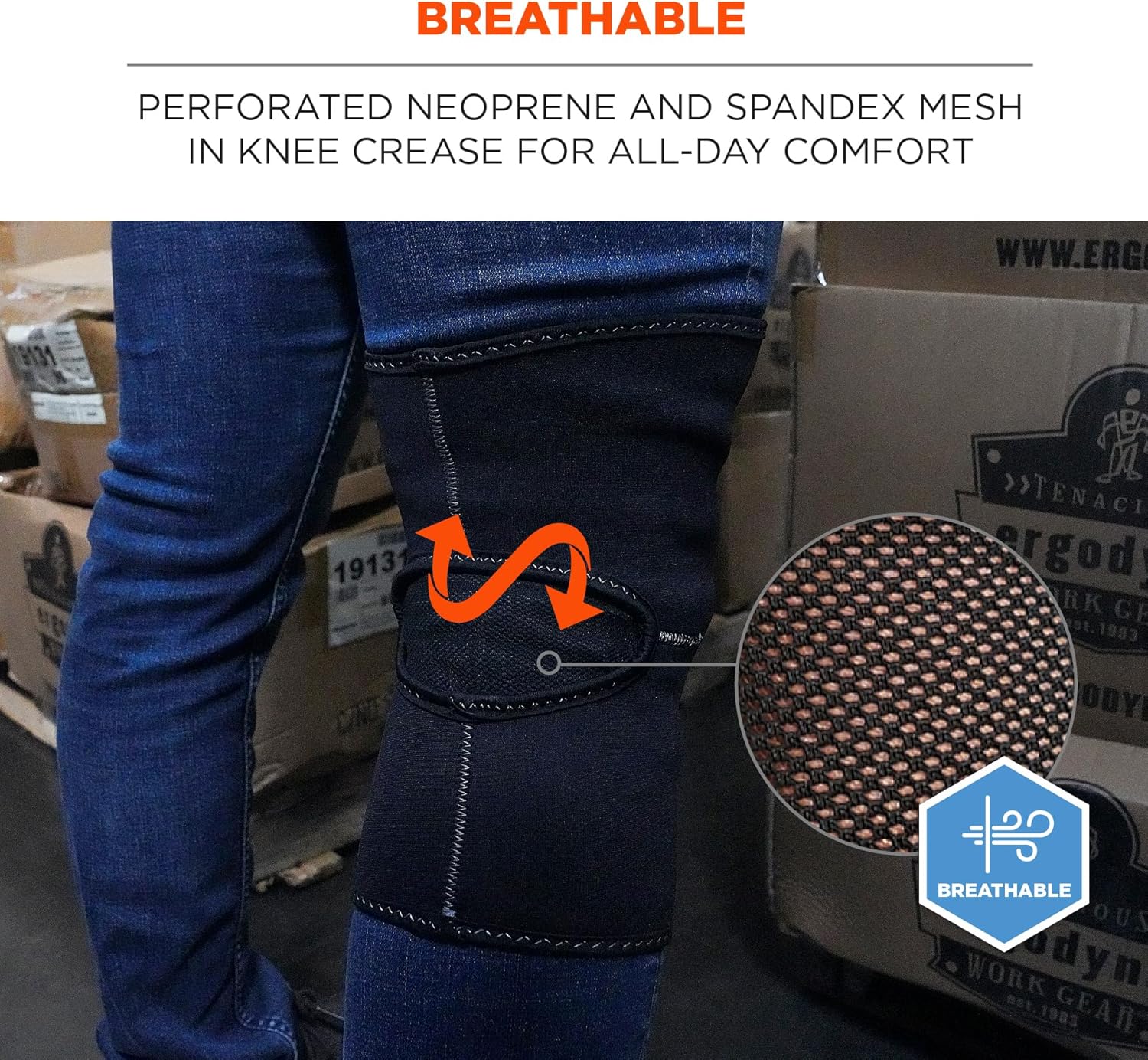 Ergodyne ProFlex 600 Single-Layer Neoprene Knee Sleeve