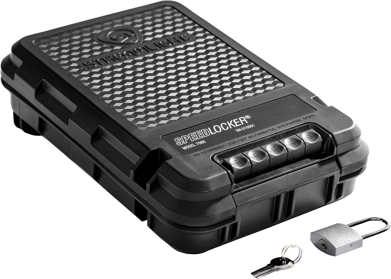 Streamlight 59000 SpeedLocker Personal Portable Lockable Storage Container with User-Selectable Lock Combinations, Black
