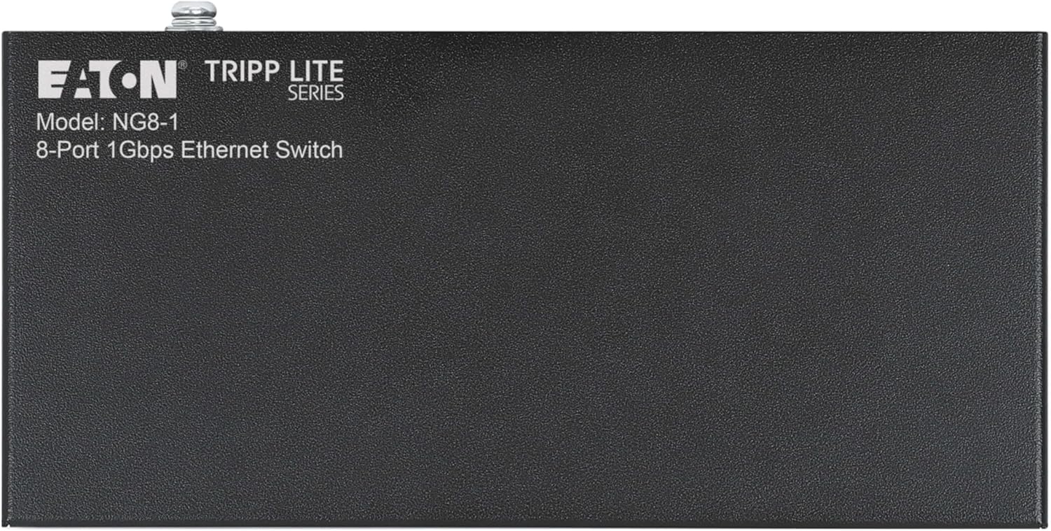 TRIPP LITE 8-Port Desktop Unmanaged Ethernet Network Switch, Metal Enclosure, Plug-and-Play, Wall Mount, 3-Year Warranty