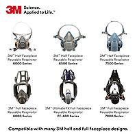 3M P100 Advanced Respirator Filter 2297, 1 Pair, Helps Protect Against Oil and Non-Oil Based Particulates