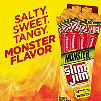 Slim Jim Monster Smoked Meat Sticks, Original Flavor, High Protein, Camping Snack, 1.94 oz. (18 Count) Original 34.92 Ounce (Pack of 1)