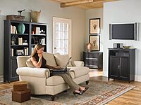 Sauder Edge Water 33inW x 23-7/16inD Lateral 2-Drawer File Cabinet, Estate Black