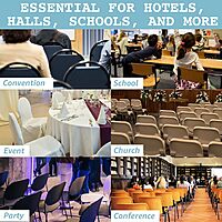 Alpine AdirOffice 1,000 Lb 2-Tier Steel Folding Chair Cart, 76-1/8inH x 67-3/4inW x 33-1/8inD, Black