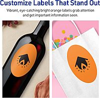 Avery Printable Oval Labels, Sure Feed Technology, 4" x 6", Bright Orange, Print-to-the-Edge, Laser/Inkjet