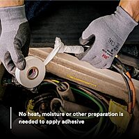 3M Glass Cloth Electrical Tape 27, 3/4 in x 66 ft, 1 Roll, Non-Corrosive Adhesive, Pressure Sensitive, High Temperature