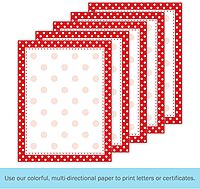 Barker Creek Red/White Dots Computer Paper, 8-1/2 x 11 Inches, 50 Sheets