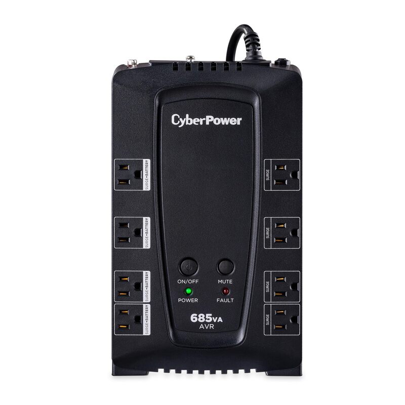CyberPower CP685AVRG AVR UPS Battery Backup and Surge Protector, 685VA/390W, 8 Outlets, Compact, UL Certified CP685AVRG UPS System