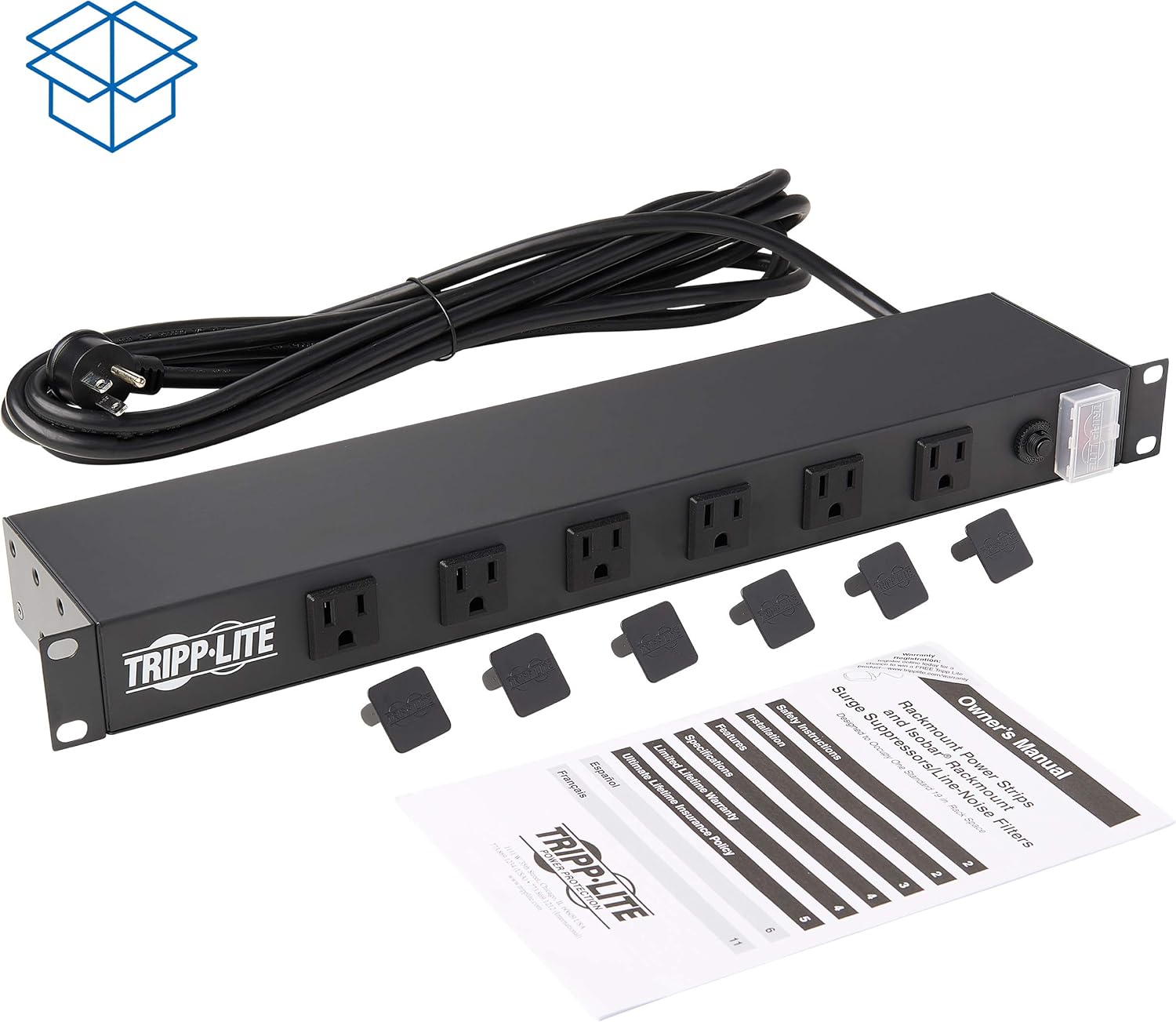 Tripp Lite 1U Rackmount Power Strip PDU, 15A 120V, 15ft Cord