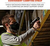 Ergodyne Squids 3136 Barcode Scanner Adaptor Straps, Carrying Strap for Bar Code Scanners, 10- Pack, Black