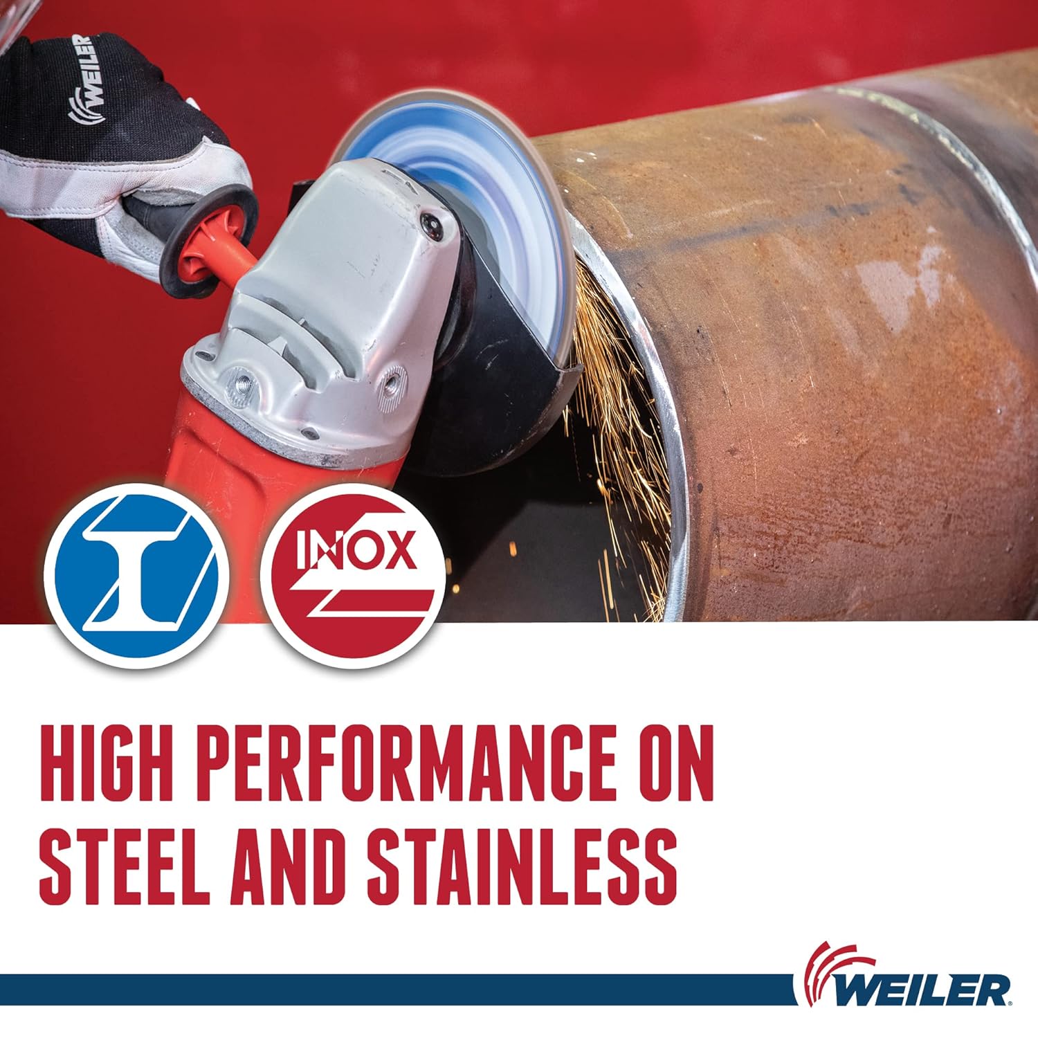 Weiler 50509 Tiger Abrasive Flap Disc, Type 29, Threaded Hole, Aluminum Backing, Zirconia Alumina, 4-1/2" Dia