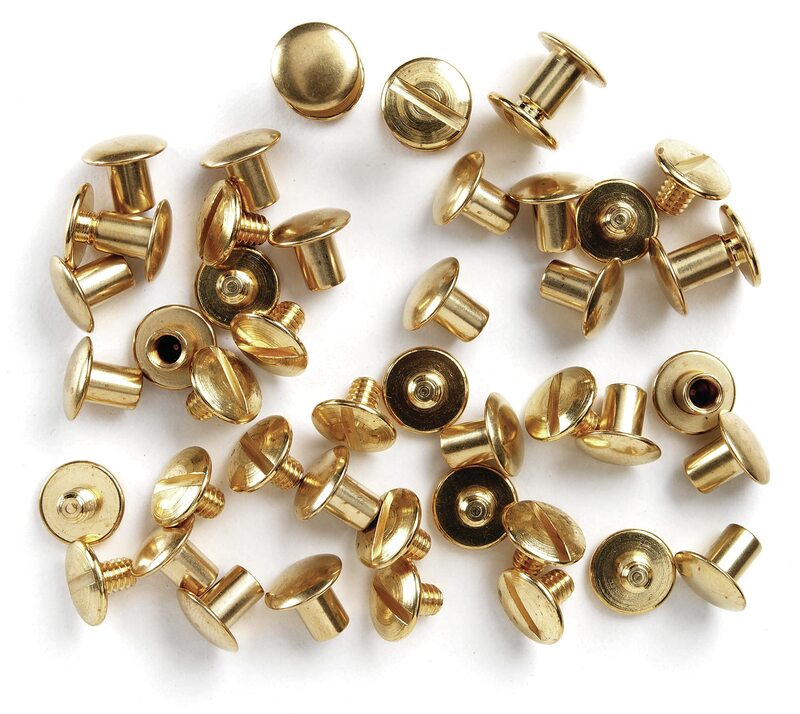 Uncle Mike's Chicago Screws Chicago Screws Gold Brass 24 Pack, Clam 25090