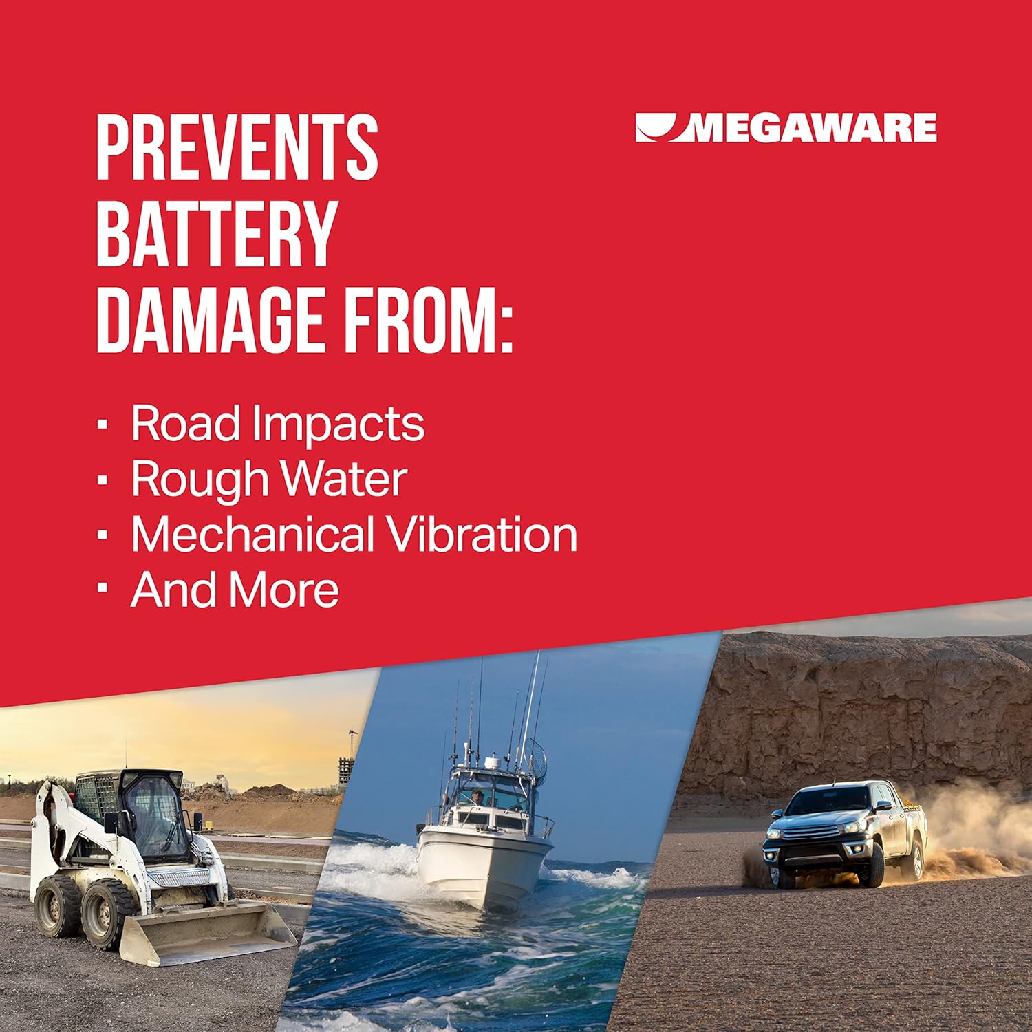 Megaware - BatteryGuard Protector - Great for Boats, RVs, Semi Trucks, and Off-Road Vehicles