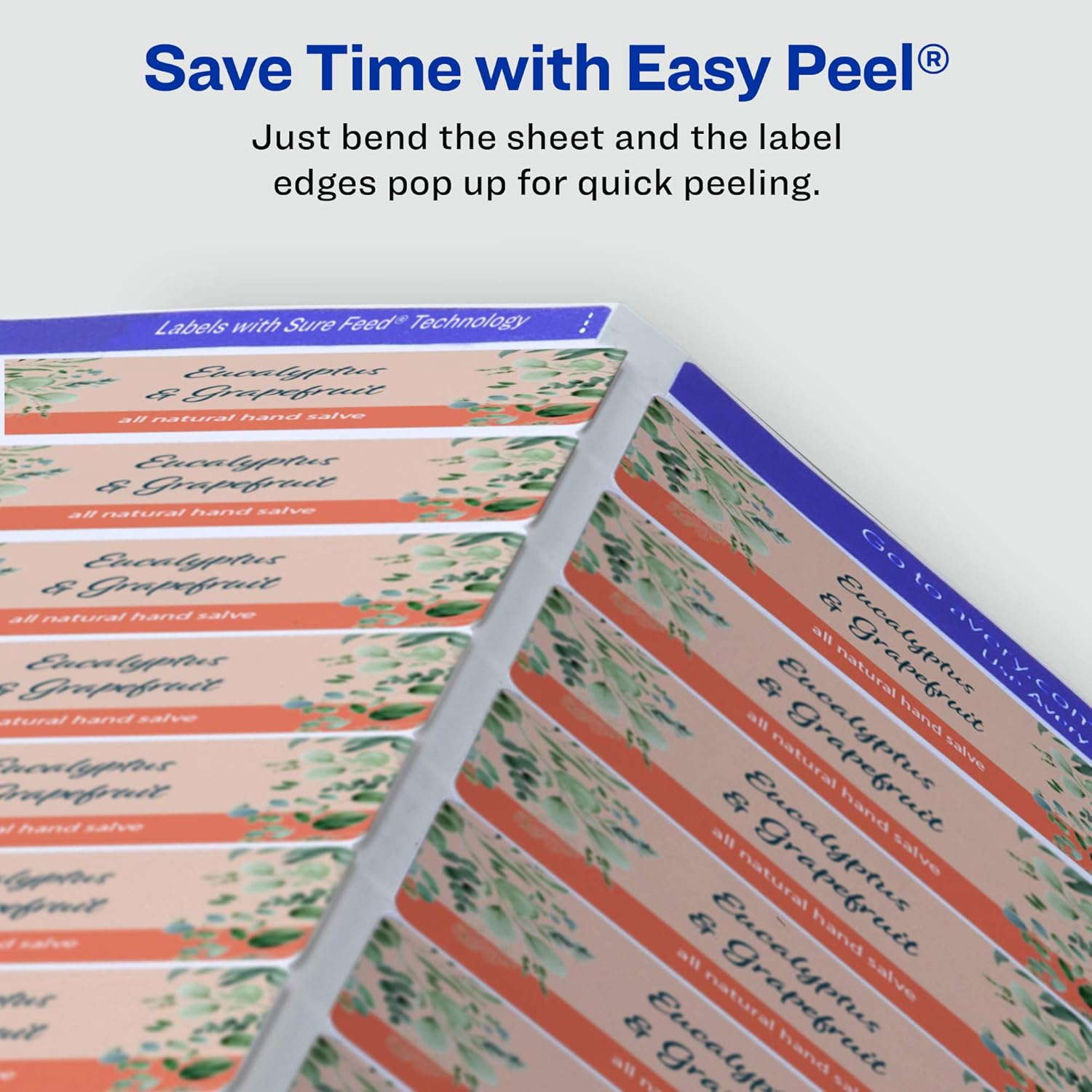 AVERY Matte White Rectangle Labels, Sure Feed Technology