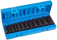 Grey Pneumatic (1202D) 3/8" Drive 12-Piece 12-Point Deep Socket Set 12 Piece Deep Set - 12 Point